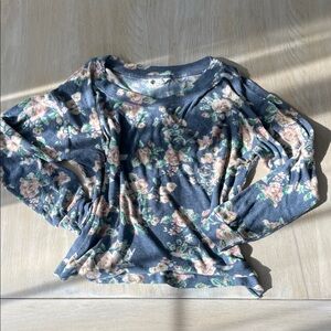 π§ββοΈ Anthropologie Floral Long Sleeve Top - Blue and Pink